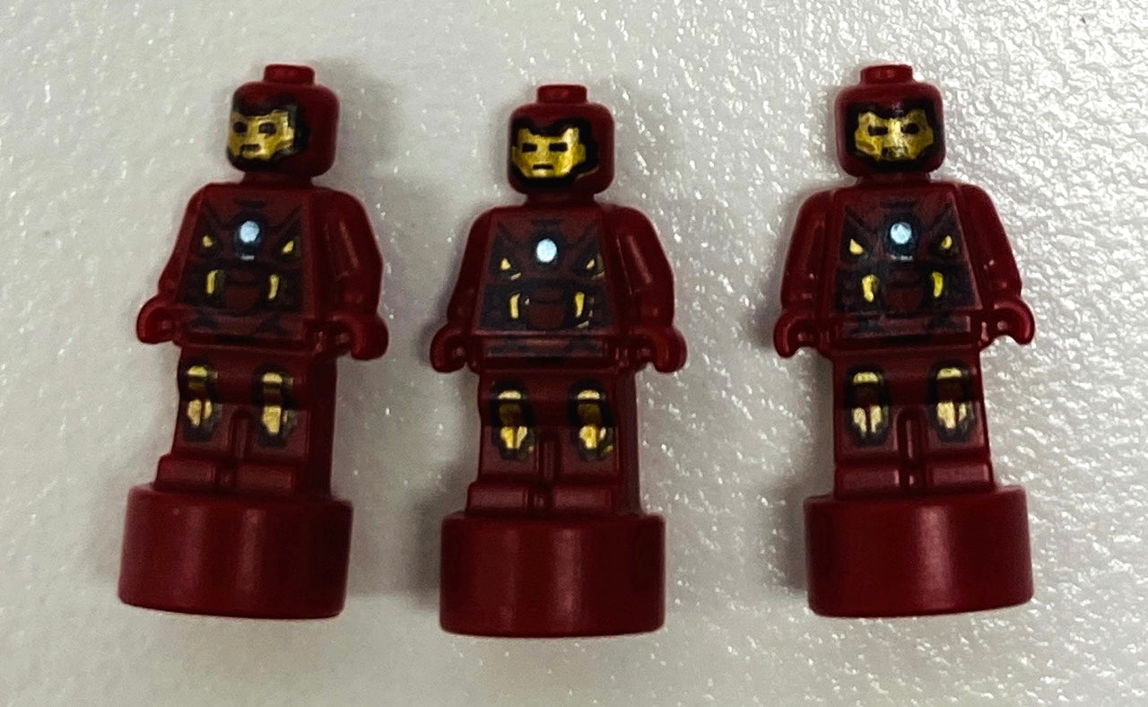 LEGO Marvel Superheroes Iron Man Statuette x3