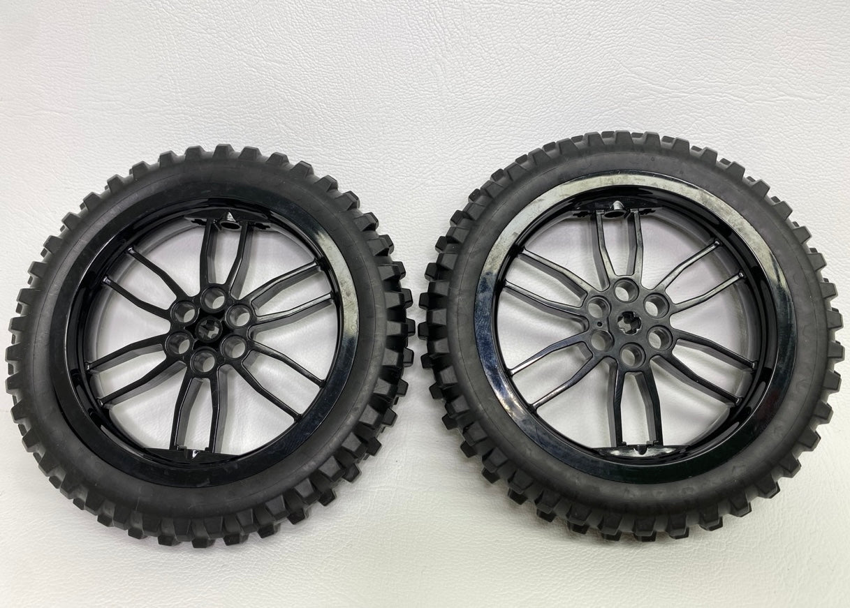 LEGO Technic Motorcycle Tyre 100.6mm Pack of 2 With Black Hubs