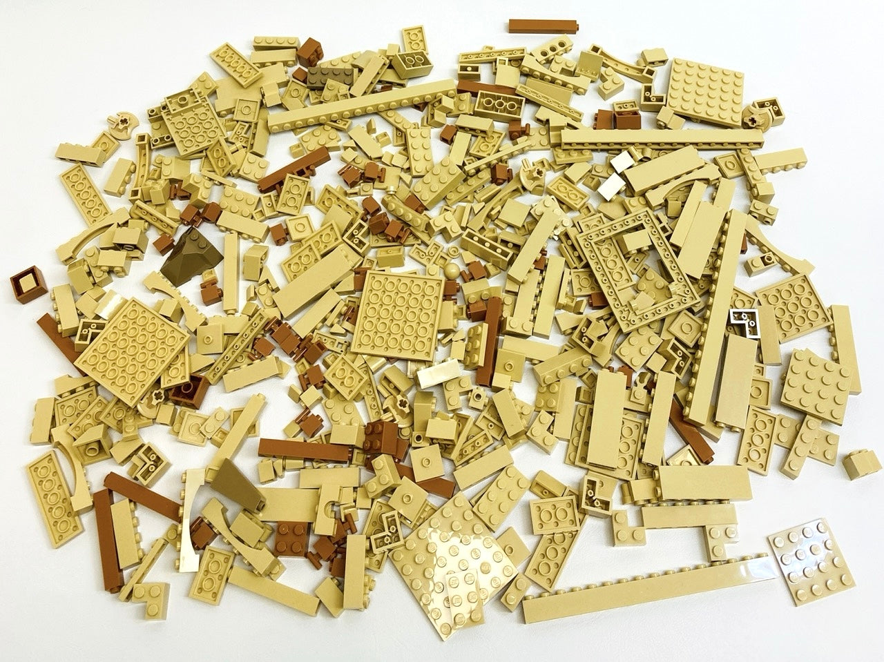 LEGO Tan Fun Pack Mixed Pieces Bricks Slopes Plates and More (Copy)