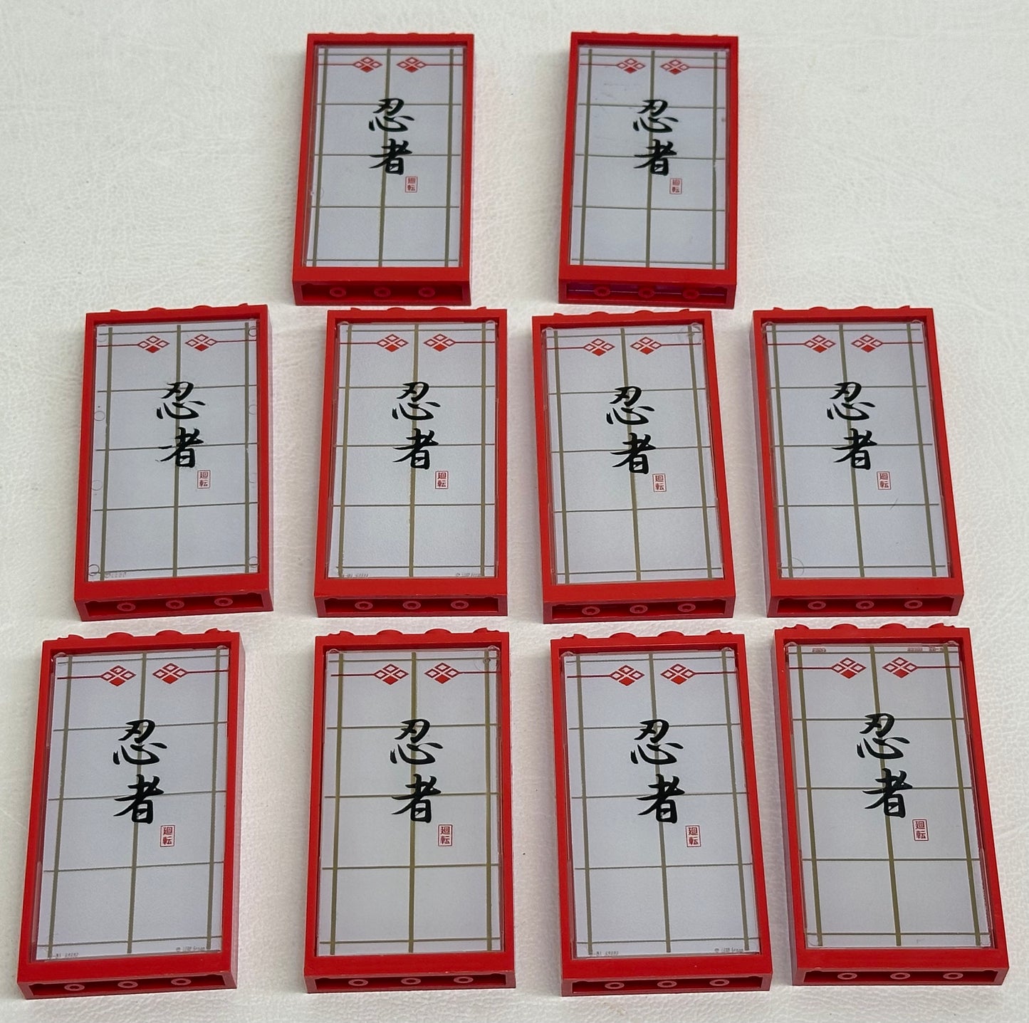 LEGO Ninjago Windows With 'Ninja' Written In Characters & Red Frames Fun Pack