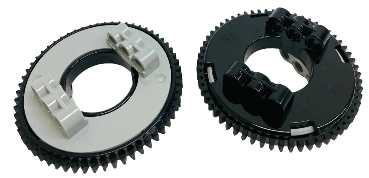 LEGO Technic Turntable 60 Tooth Pack of 2 Black/Light Bluish Grey