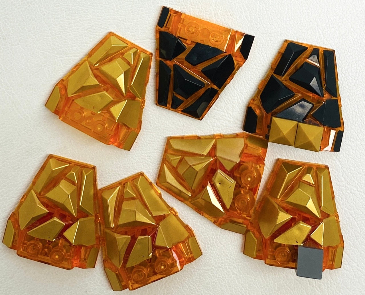 LEGO Lava Fun Pack Trans Orange Slope Pieces with Gold Printing