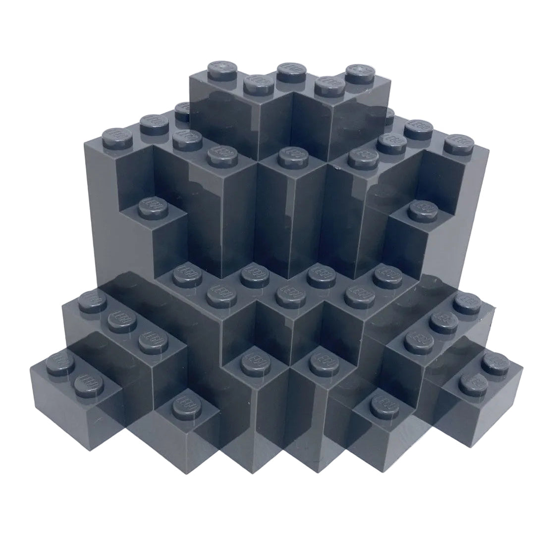 LEGO Rock Panel 8x8x6 Medium Symmetric - Dark Bluish Grey
