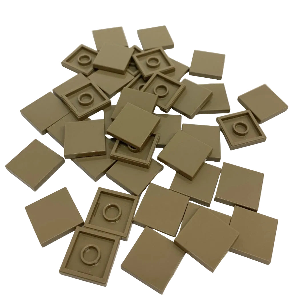 LEGO Tile 2x2 BRAND NEW Pack of Approx 40 Dark Tan