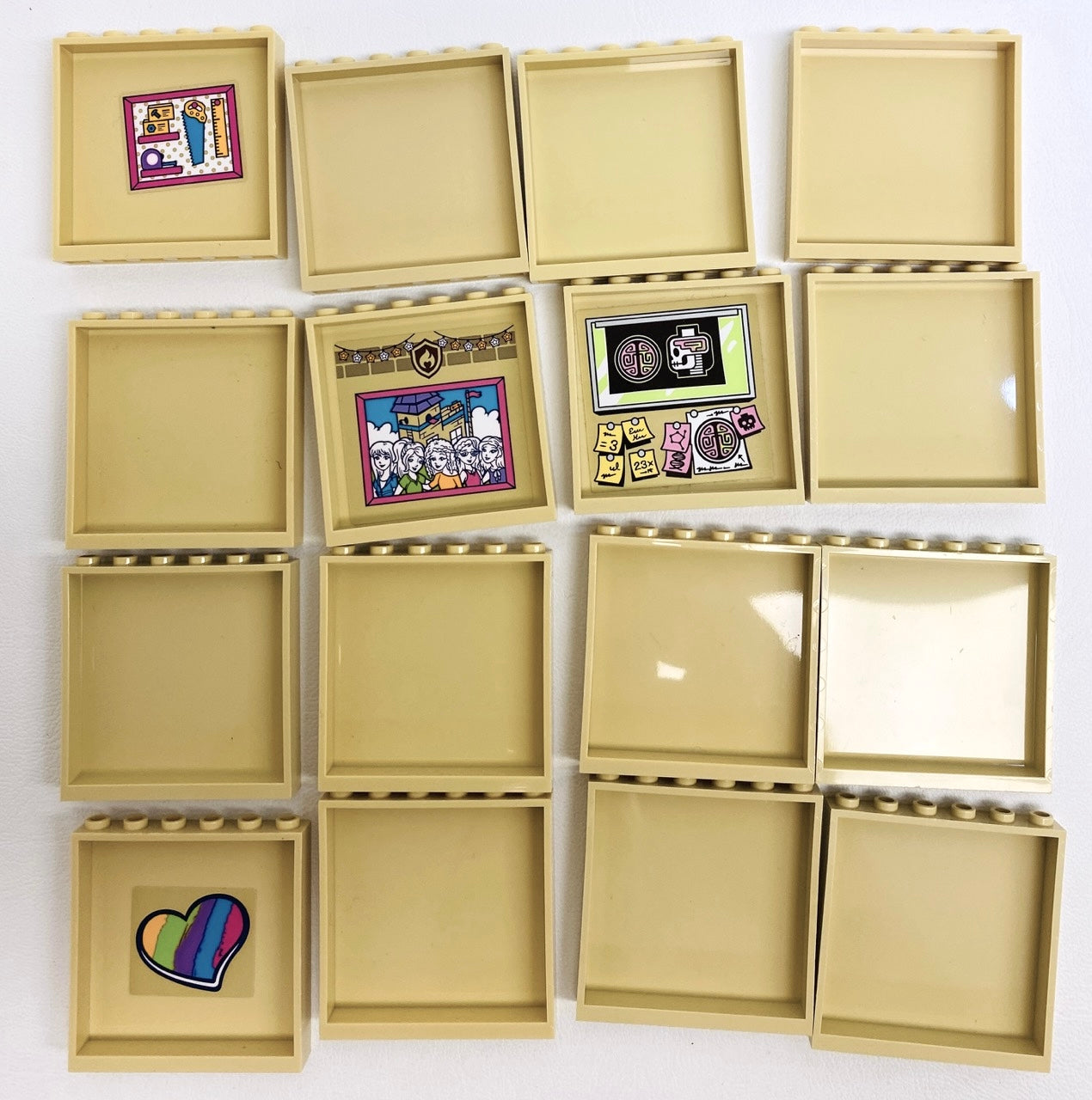 LEGO Panel 1x6x5 Pack of 16 Tan