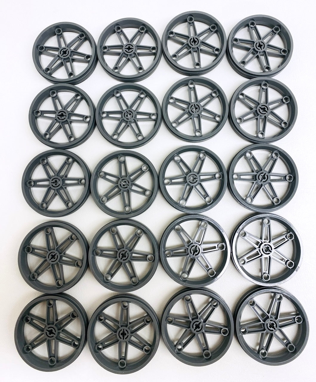 LEGO Technic Motorcycle Wheel 61.6x13.6 - Pack of 20 Dark Bluish Grey - Star Wars Clone Turbo Tank