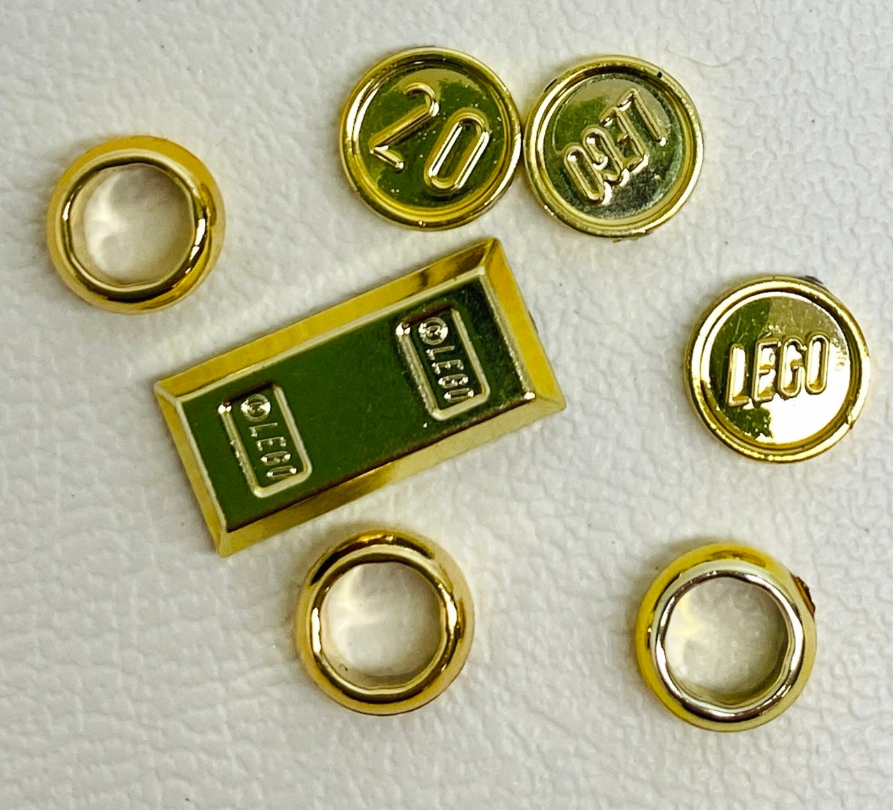 LEGO Chrome Gold Treasure Fun Pack Ingot Rings and Coins