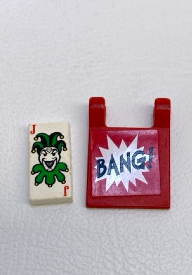 LEGO DC Superheroes Joker Details Fun Pack Playing Card Tile and Bang Flag