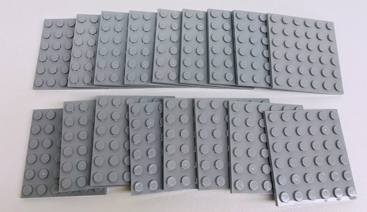 LEGO Light Bluish Grey Plate 6x6 Pack of 17