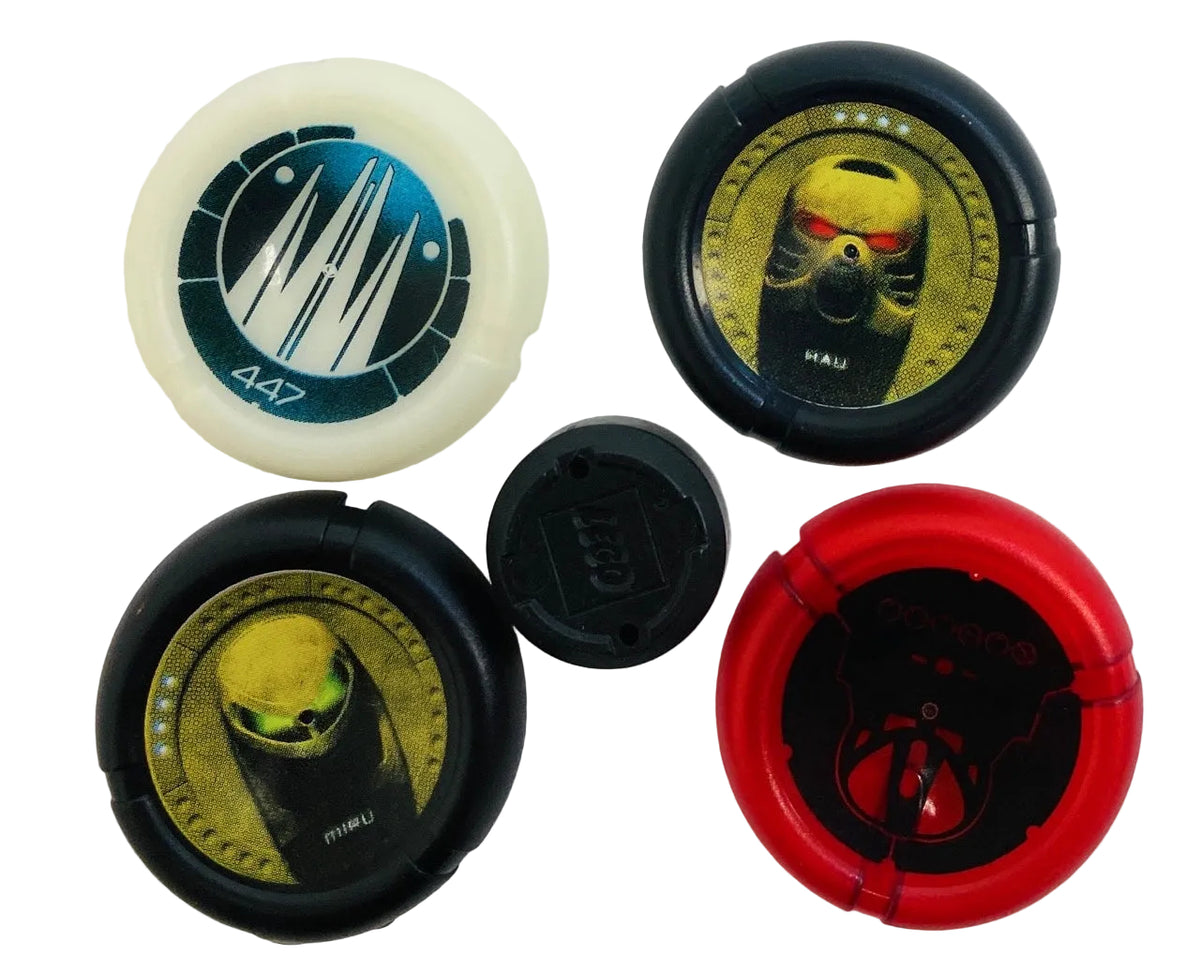 LEGO Bionicle Throwing Disk Fun Pack - Mixed Pieces Includes Trans Red / Glow in the Dark / Bamboo Hau / Bamboo Miru