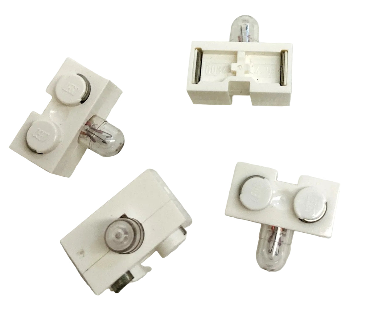 LEGO Vintage Electric Light Brick 1x2 Pack of 4 White