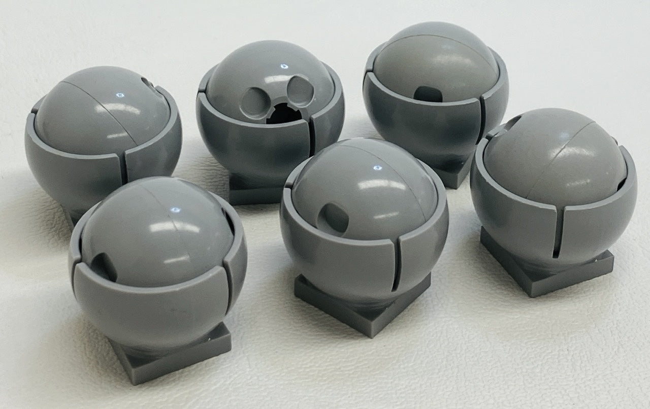 LEGO Ball and Socket 3x3 Pack of 6 Light Bluish Grey Star Wars Turret