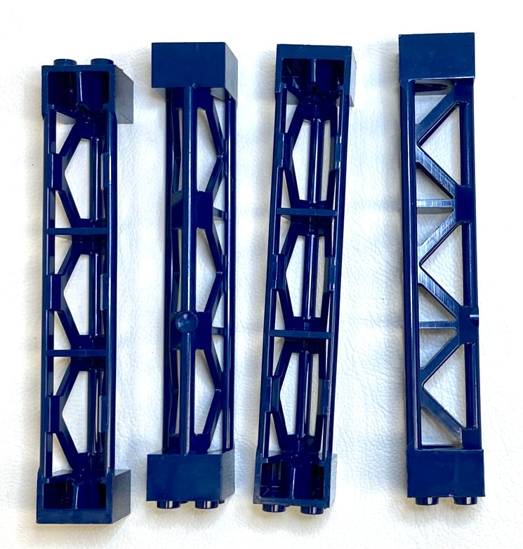 LEGO Support 2x2x10 Pack Of 4 Dark Blue