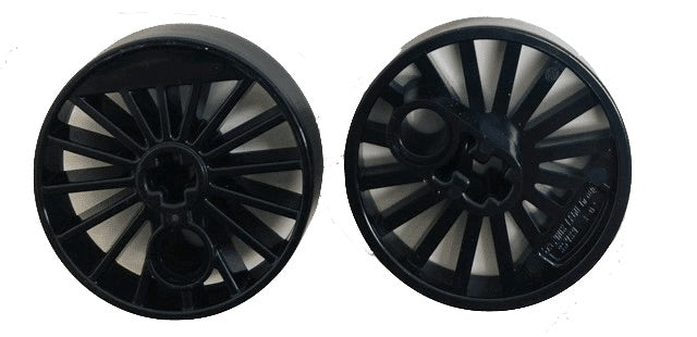 LEGO Trains Wheels Pack of 2 Black 30mm Spoked