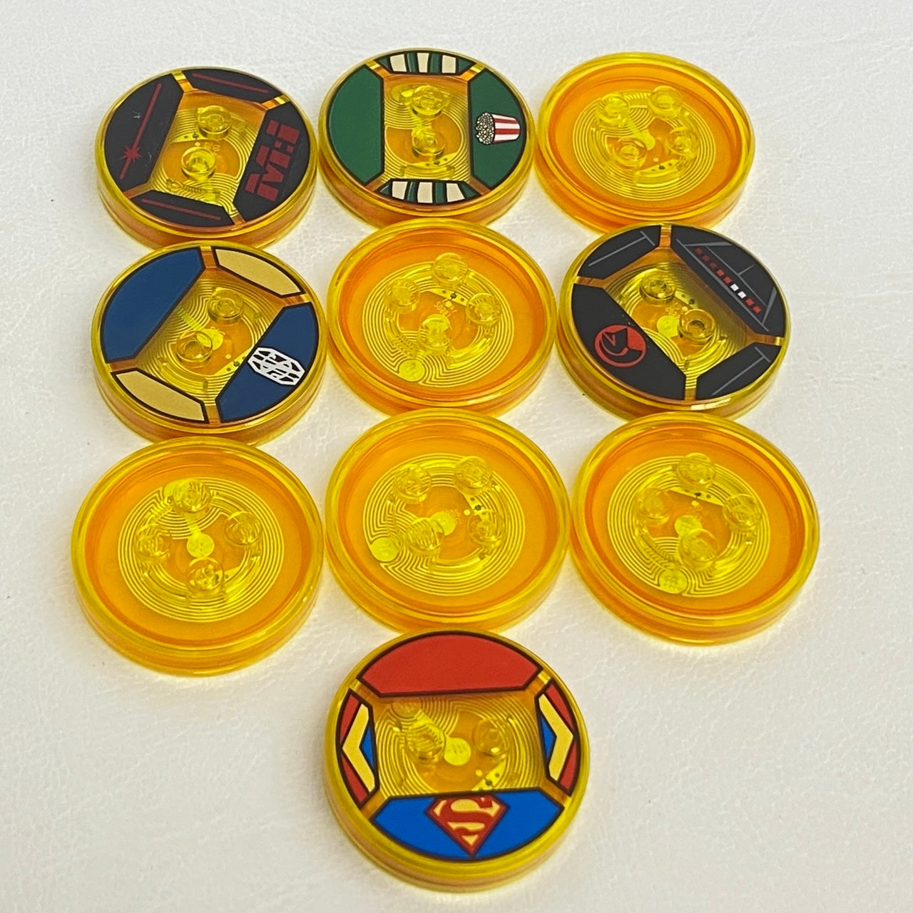 LEGO Dimensions Tag Fun Pack Trans Yellow Mixed Knight Rider - Supergirl - Fantastic Beasts - Gremlins - Mission Impossible