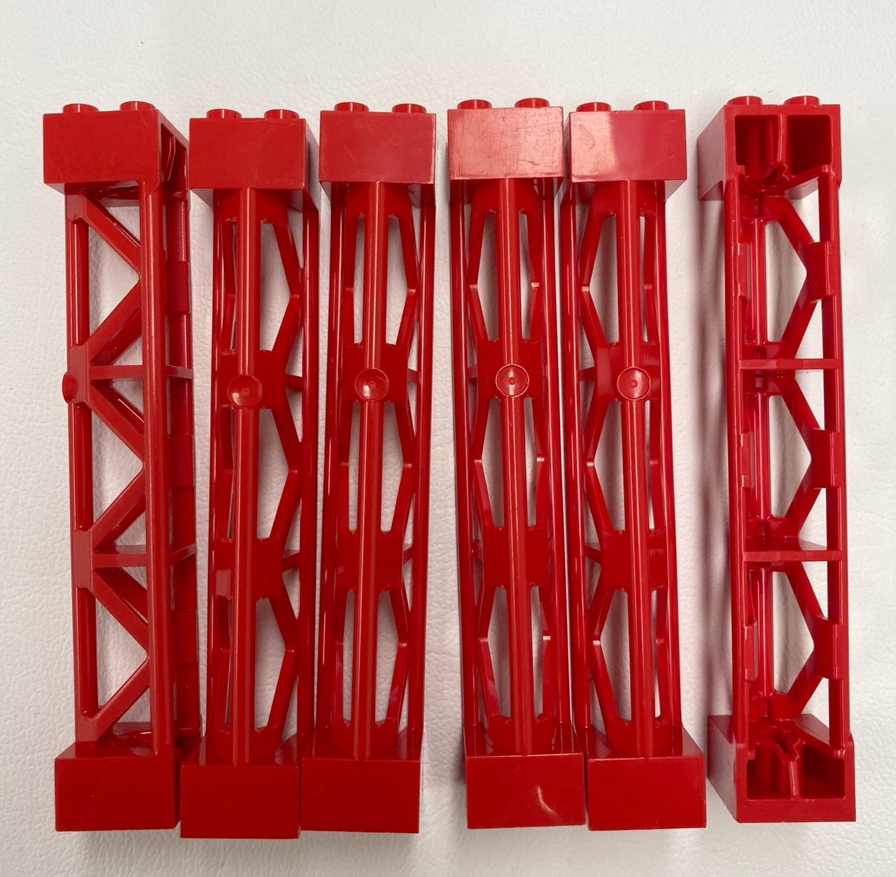 LEGO Support 2x2x10 Pack Of 6 Red - Type 4