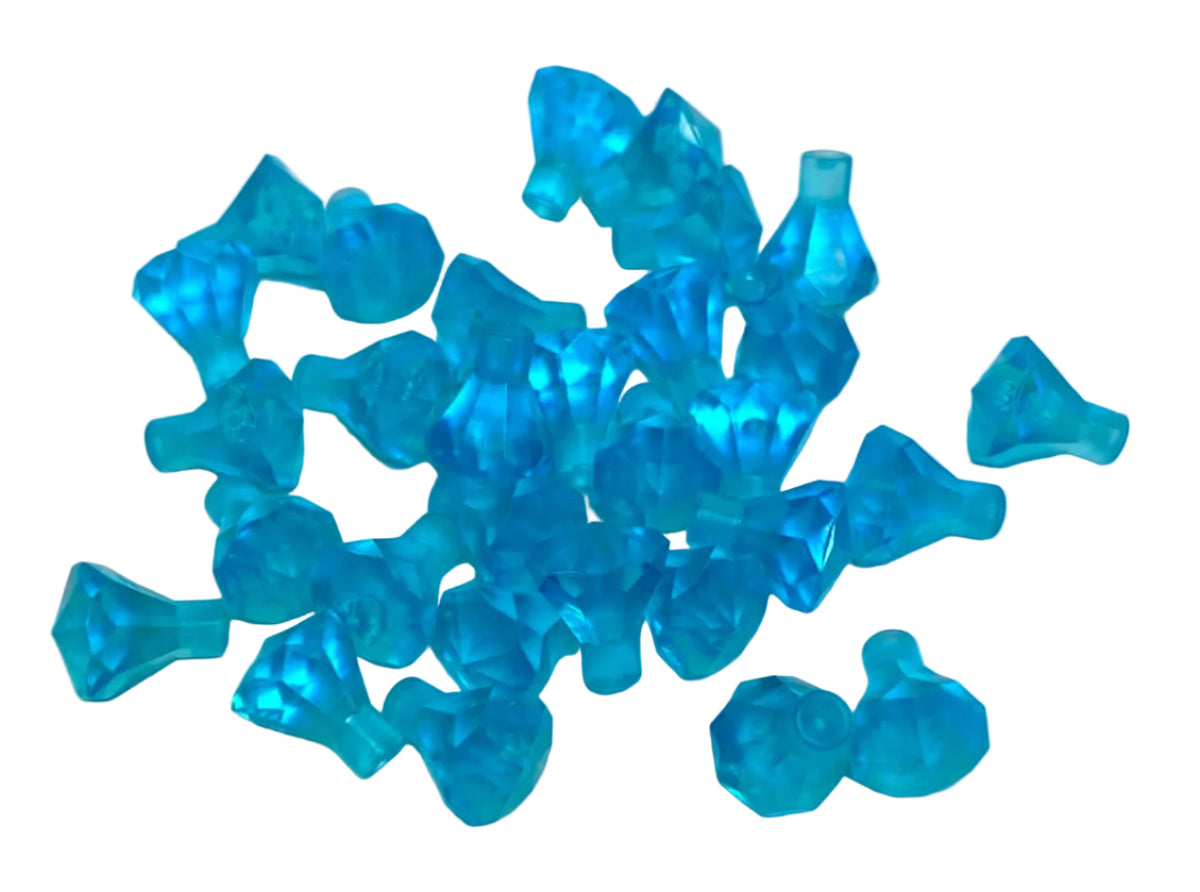 LEGO Trans Light Blue Crystals Gems Jewels BRAND NEW Pack of Approx 30
