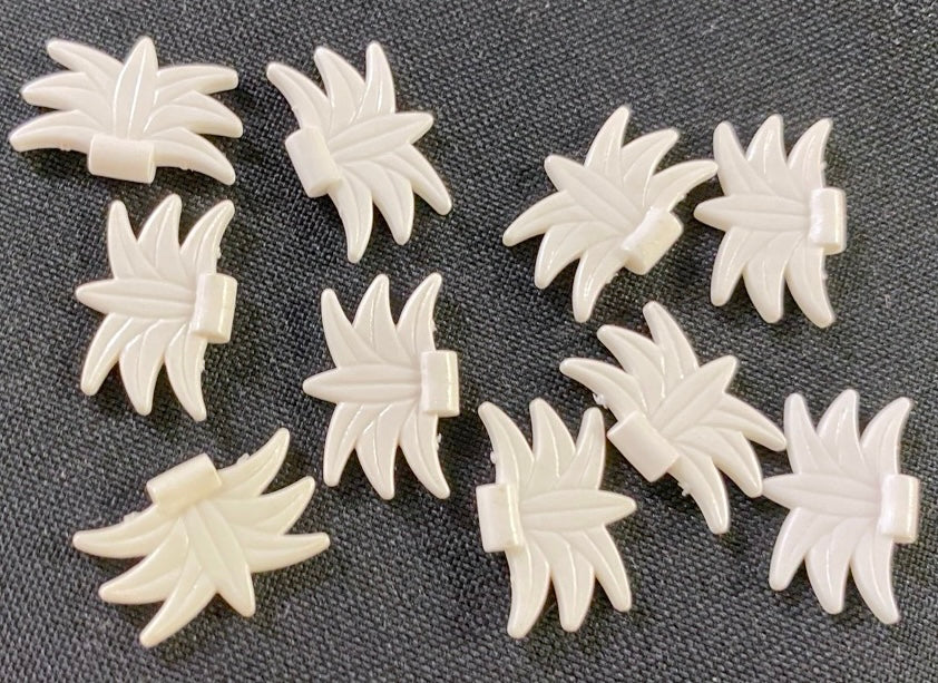 LEGO White Plume Feathered Headdress Pack of 10 White - Pirates - Islanders - Adventurers