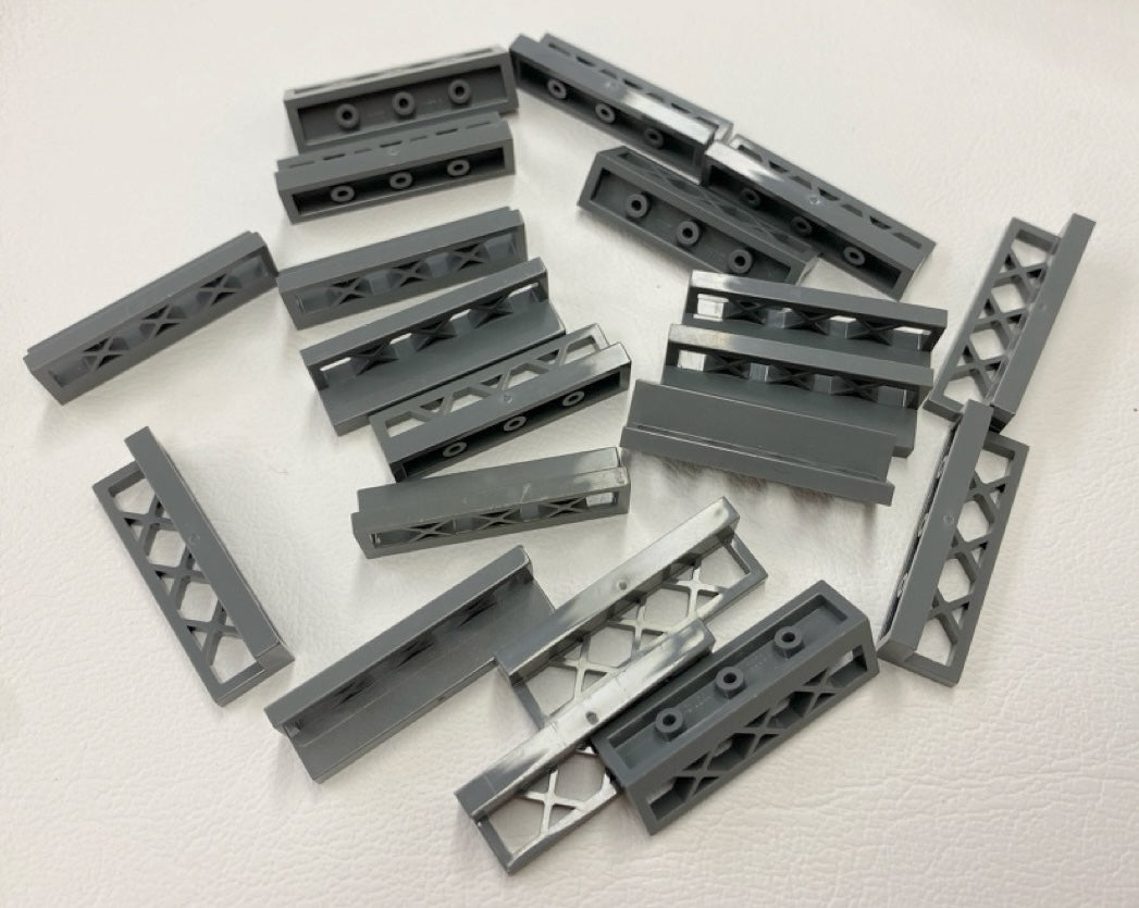 LEGO Dark Bluish Grey Lattice Fences 1x4x1 Fun Pack of 20