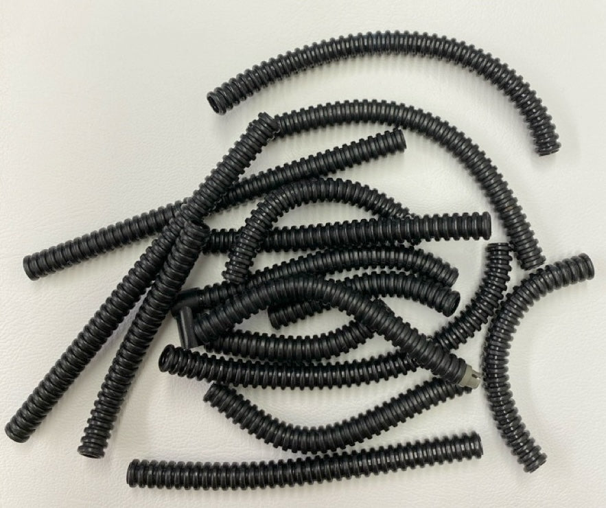 LEGO Black Hose 7mm Ribbed Fun Pack Mixed Lengths
