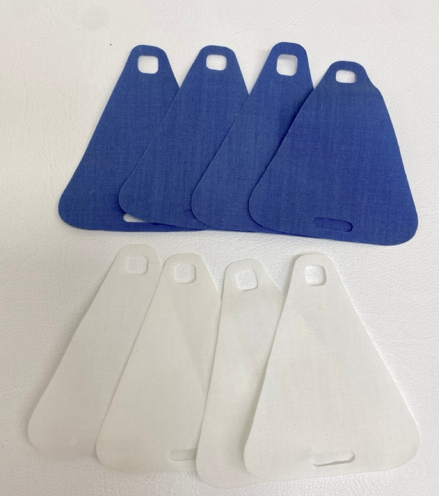 LEGO Winter Village Carousel Awning Cloth Pieces Fun Pack of 8 Blue / White Triangles