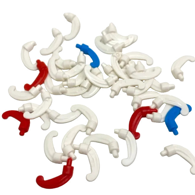 LEGO Feather Plumes Mixed Fun Pack Small White with Red and Dark Azure