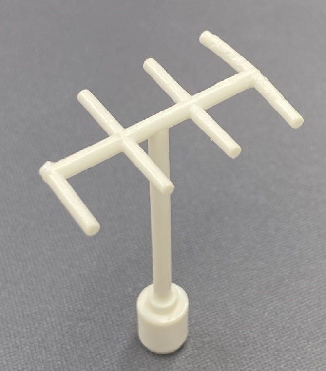 LEGO Vintage Antenna with Spokes - White (One Spoke Missing)