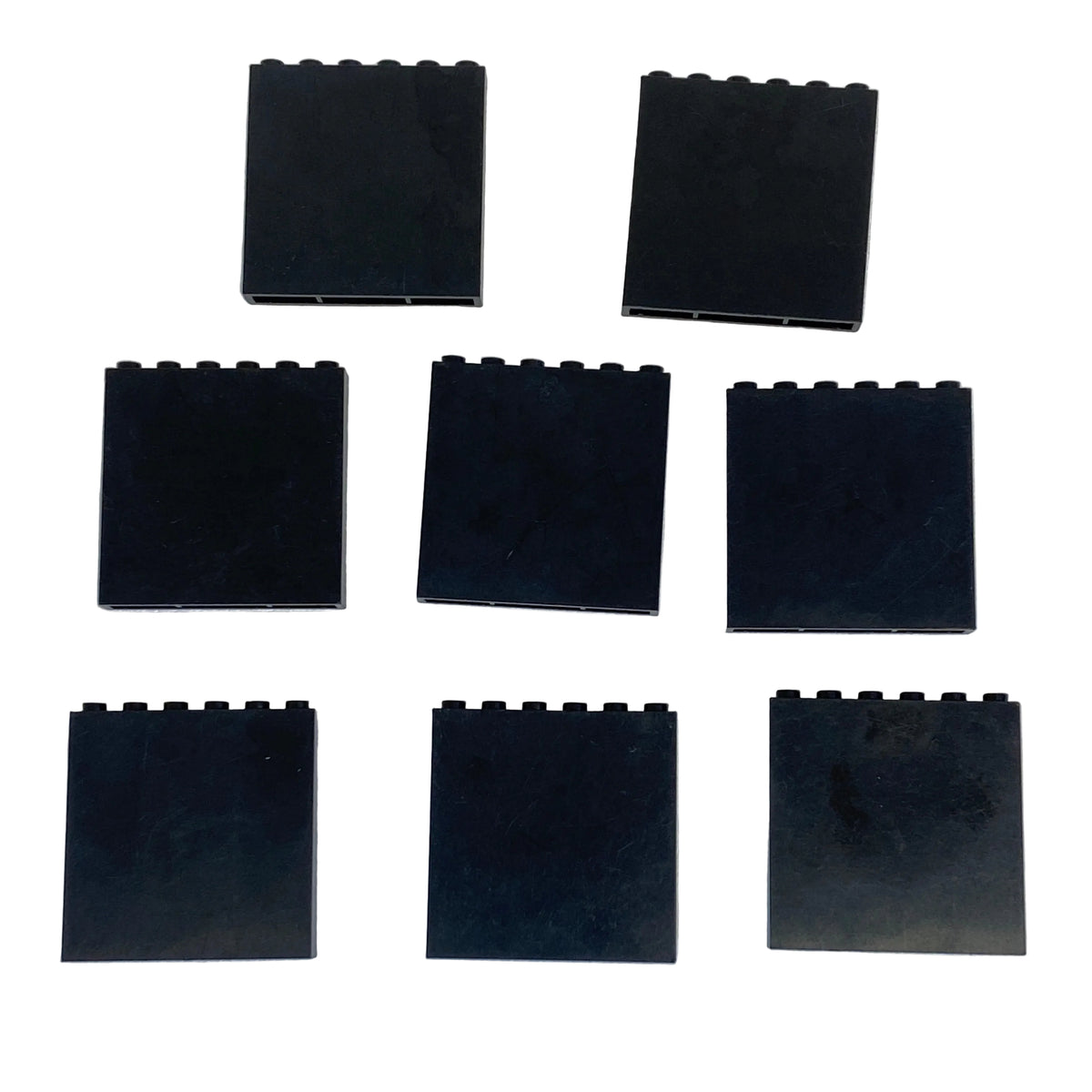 LEGO Black Bricks 1x6x5 Pack of 8