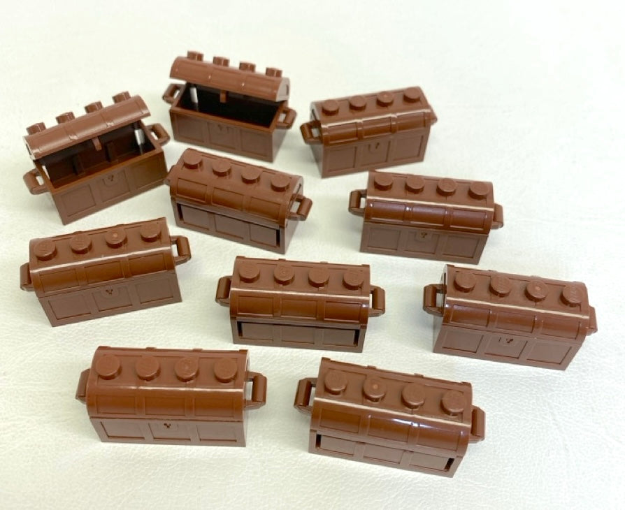 LEGO Reddish Brown Treasure Chests Pack of 10 - Pirates Castle Friends Harry Potter