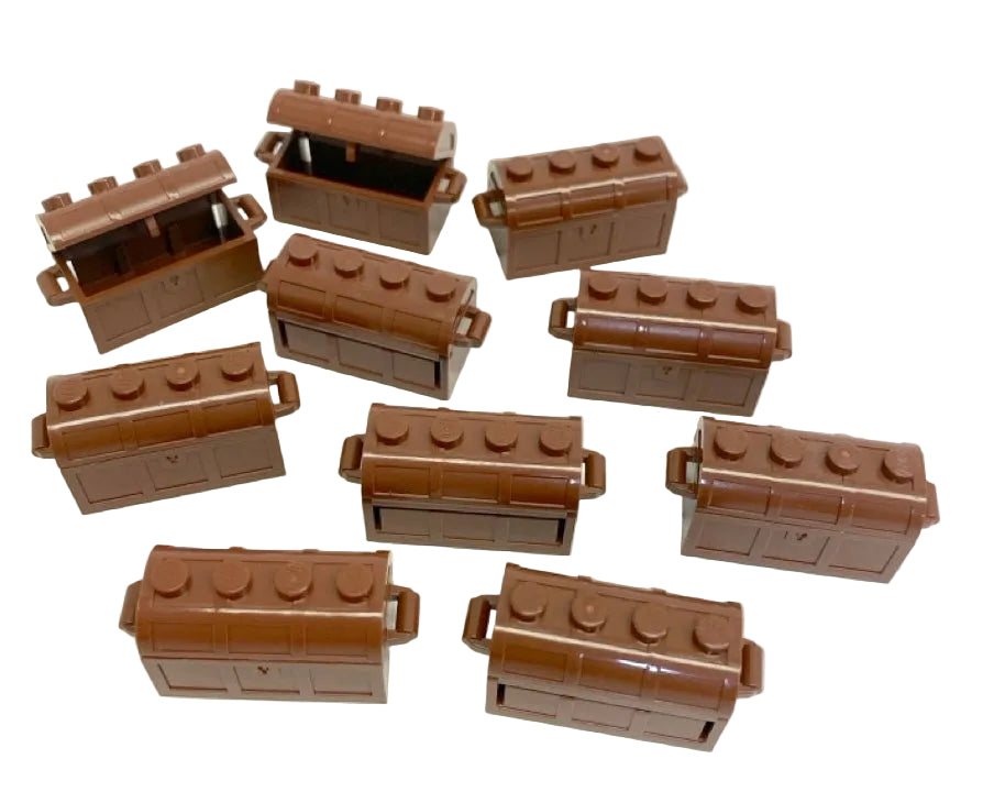 LEGO Reddish Brown Treasure Chests Pack of 10 - Pirates Castle Friends Harry Potter