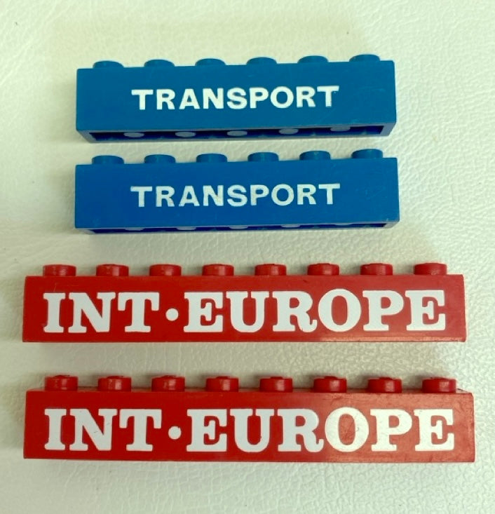 LEGO Vintage Printed Bricks from 1960s Trains - Transport / Int-Europe