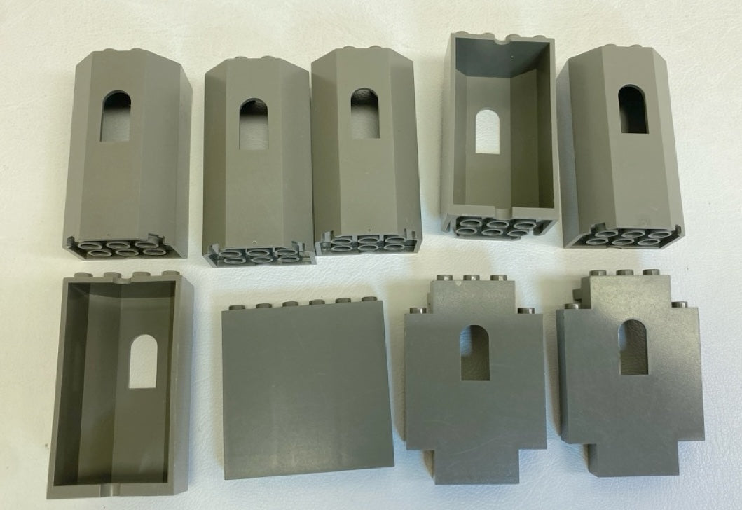 LEGO Castle Dark Grey Wall and Turret Mixed Fun Pack (Old Shade)