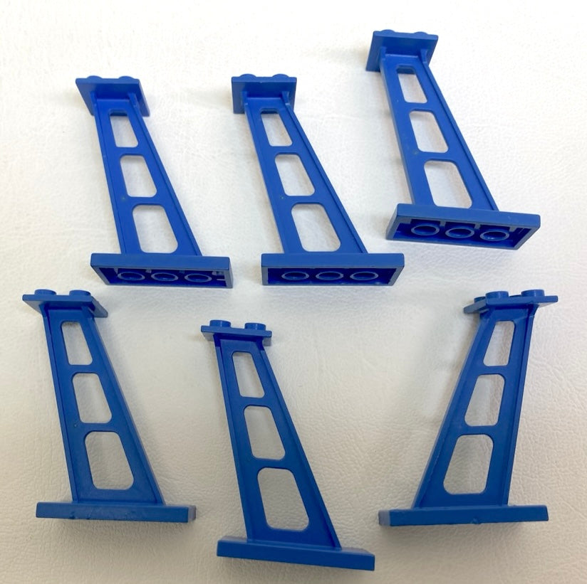 LEGO Space Vintage Blue Support Inclined Stanchion 2x4x5 Pack of 6