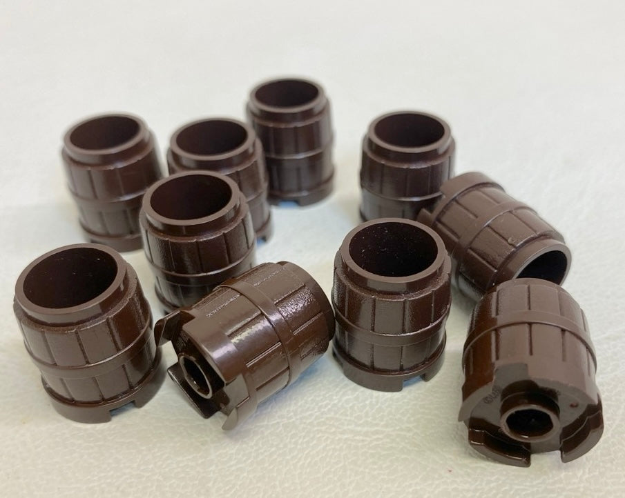 LEGO Dark Brown Barrel 2x2x2 Pack of 10
