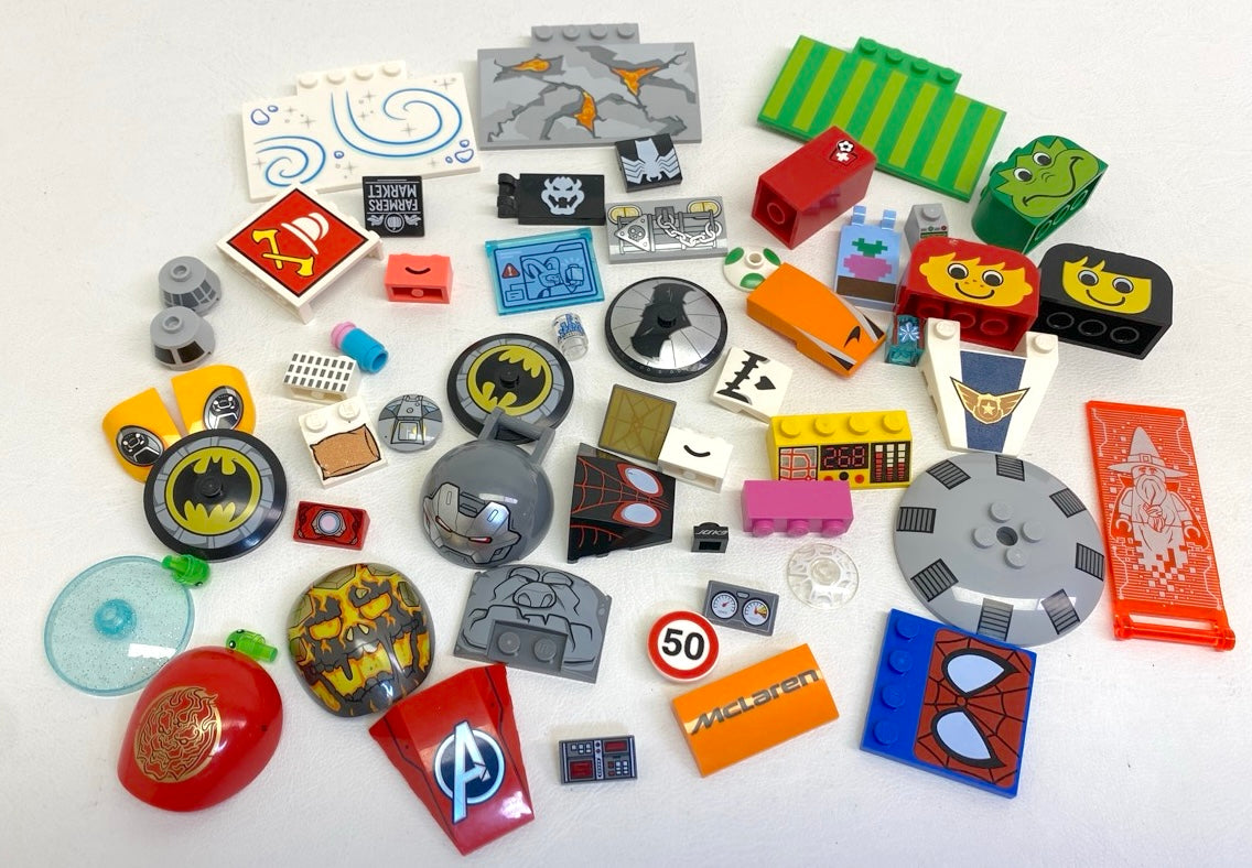 LEGO Mixed Printed Pieces Fun Pack - City Superheroes Friends and More