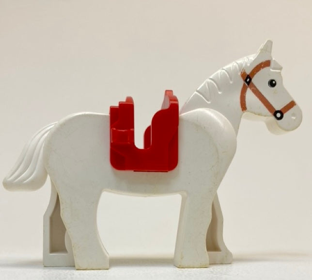 LEGO Animal Horse With Red 2 Clip Saddle