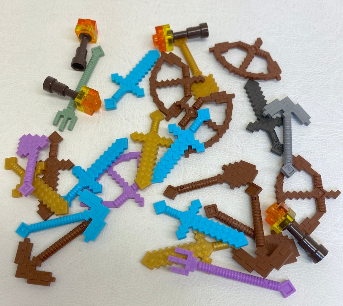 LEGO Minecraft Minifigure Accessory Fun Pack Mixed Tools and Weapons