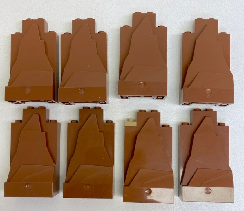 LEGO Reddish Brown Rock Panels Fun Pack of 8