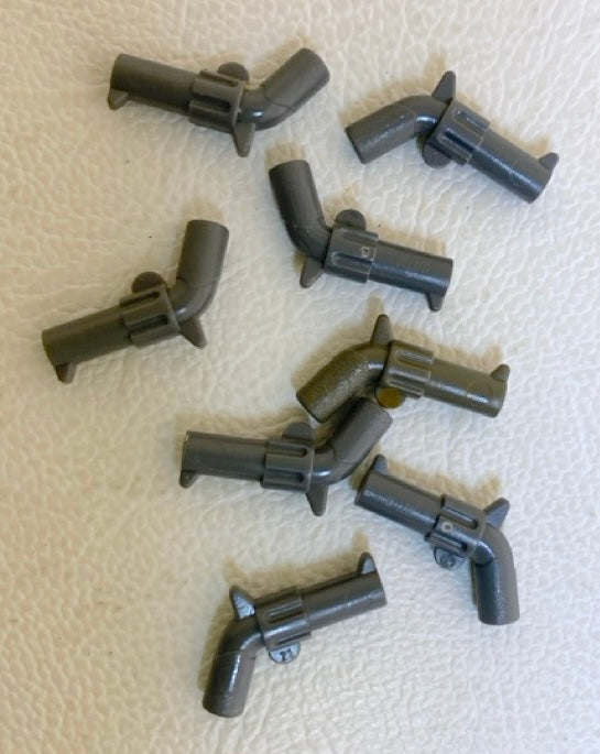 LEGO Guns / Revolvers / Pistols Pack of 8 Dark Bluish Grey / Dark Grey (Old Shade)