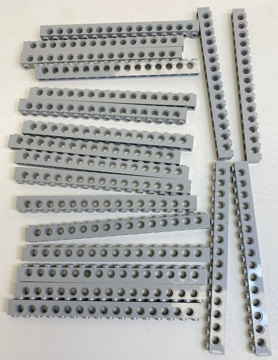 LEGO Technic Brick 1x16 Pack of Approx 20 Light Bluish Grey
