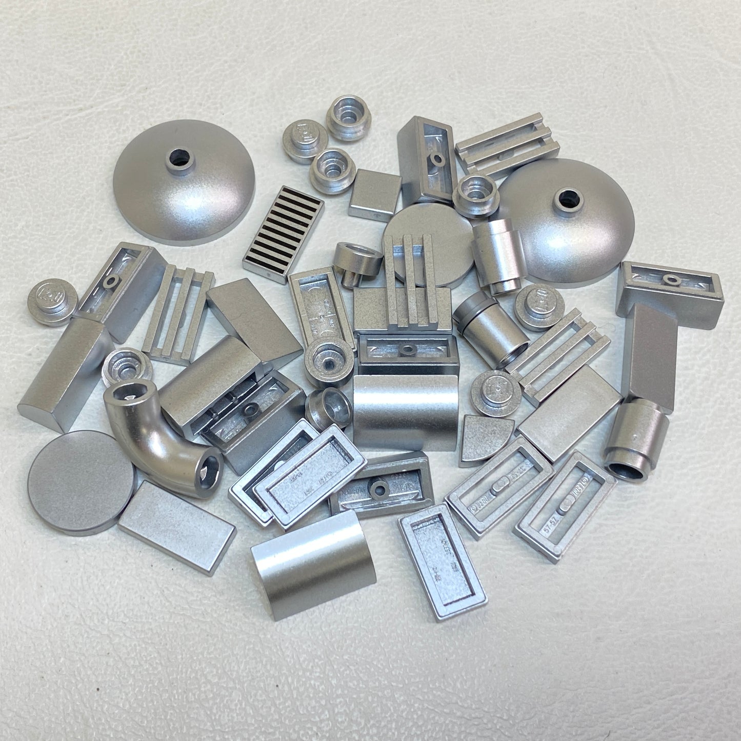 LEGO Metallic Silver Fun Pack Mixed Small Pieces Dishes Tiles and More