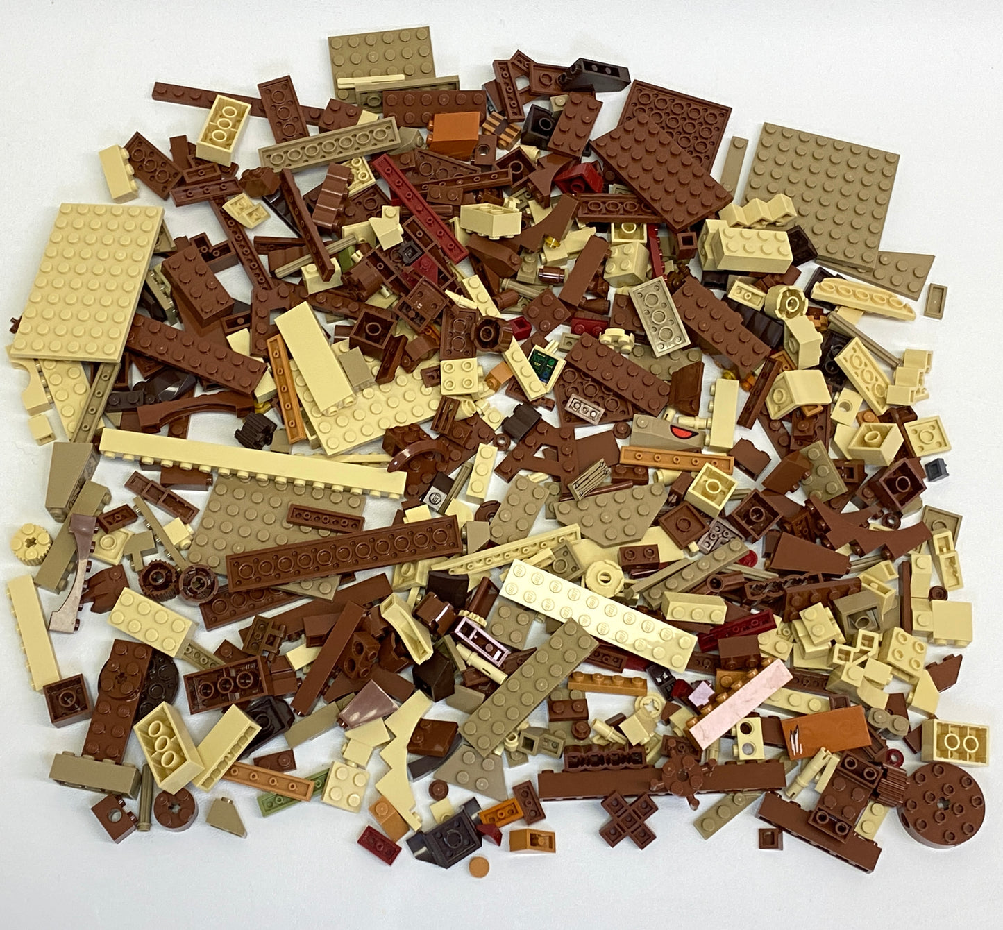 LEGO Shades of Brown & Tan Fun Pack Mixed Pieces Bricks Slopes Plates and More
