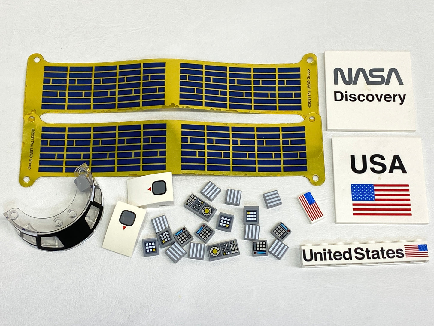 LEGO Space Mixed Printed Pieces From Set #10283 NASA Space Shuttle Discovery