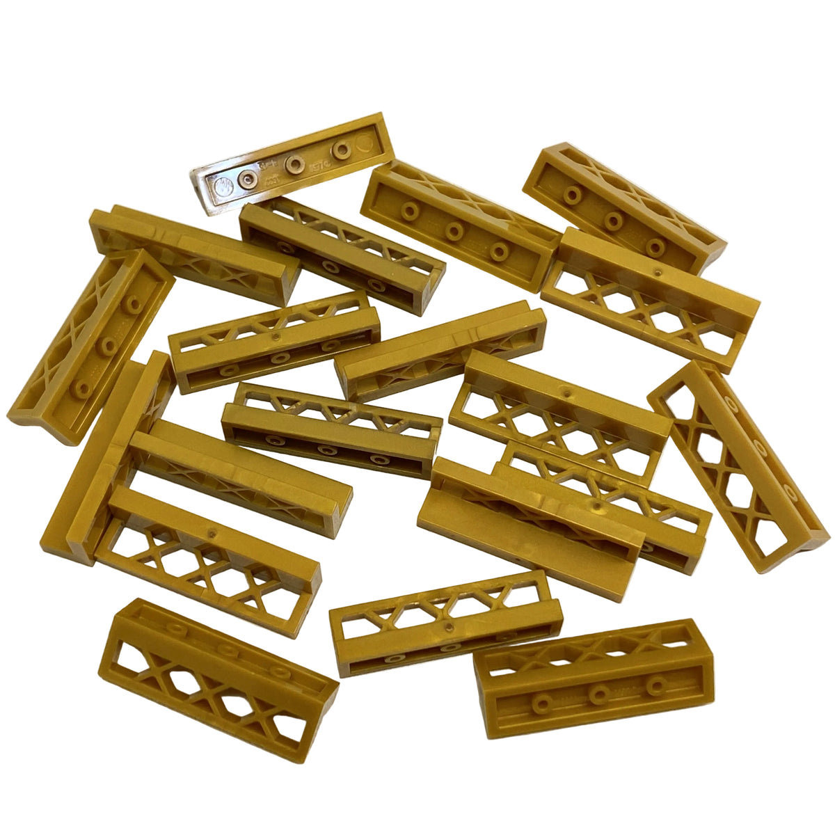 LEGO Pearl Gold Lattice Fences 1x4x1 Fun Pack of 20