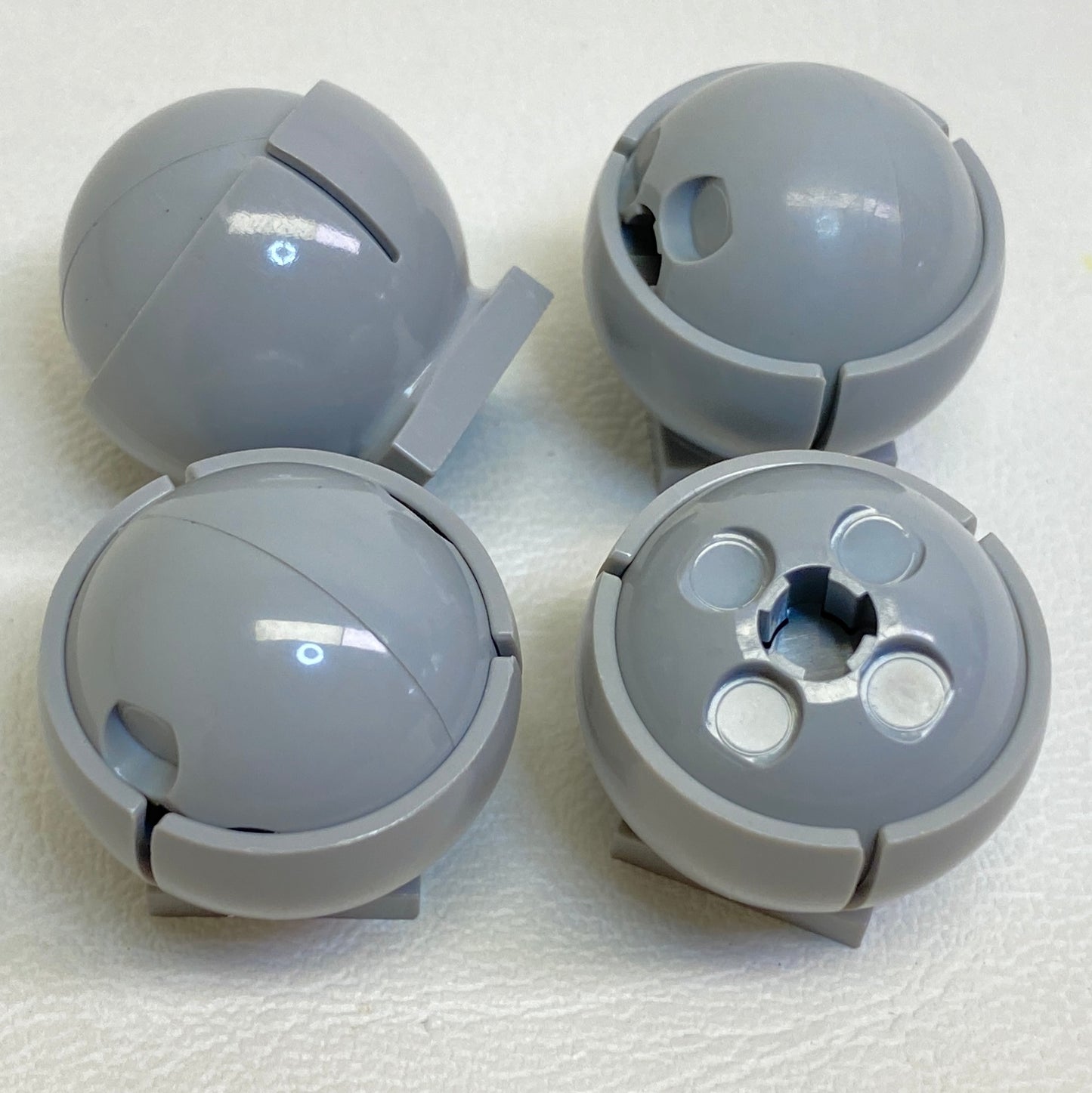 LEGO Star Wars Light Bluish Grey Turret Ball and Socket 3x3 Base Fun Pack of 4