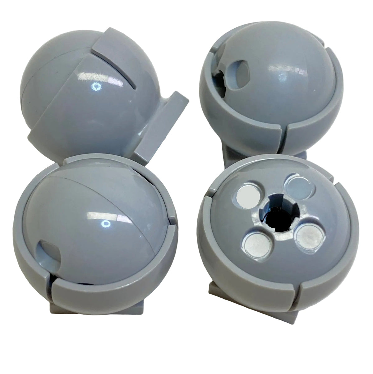 LEGO Star Wars Light Bluish Grey Turret Ball and Socket 3x3 Base Fun Pack of 4