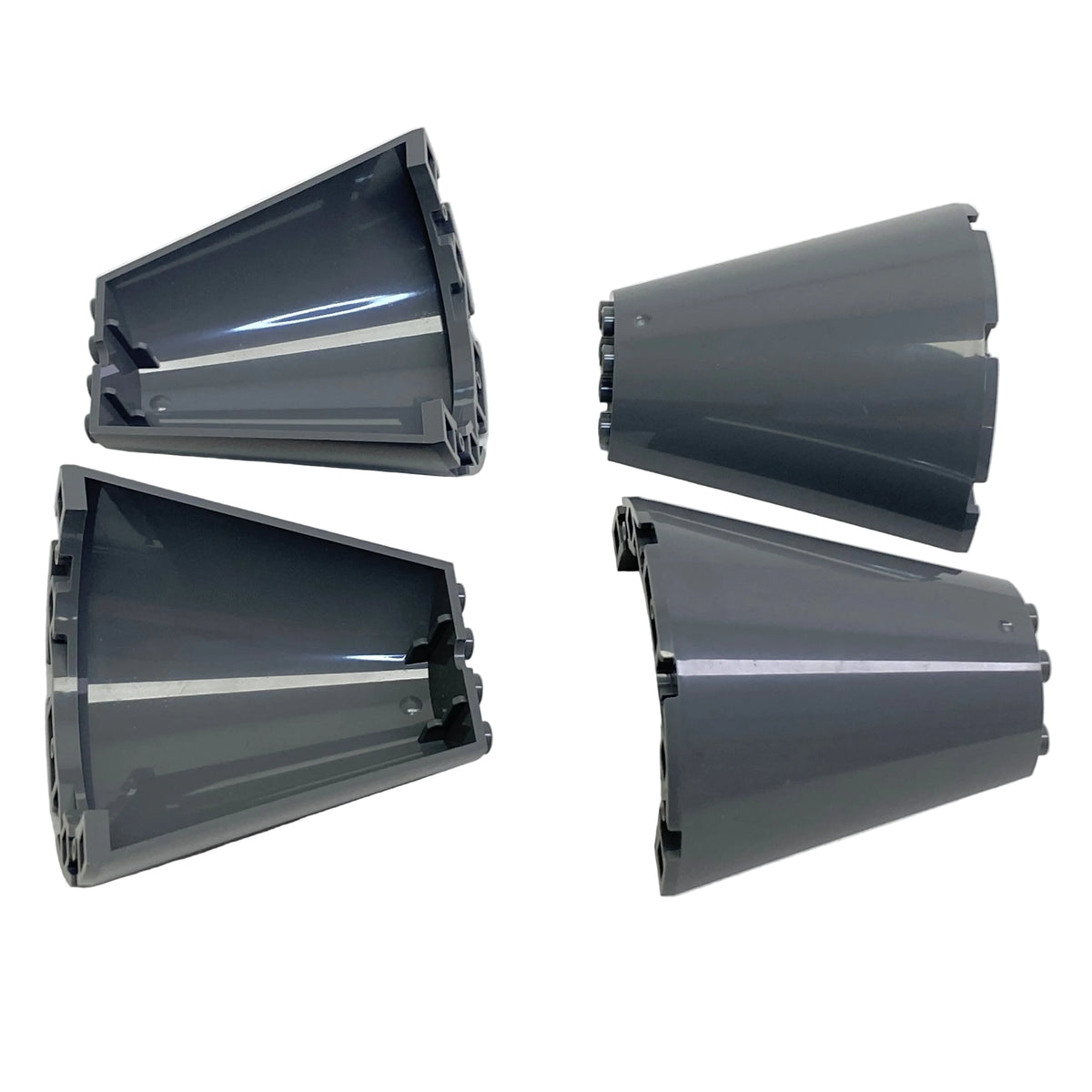 LEGO Dark Bluish Grey Cone Half 8x4x6 Fun Pack of 4