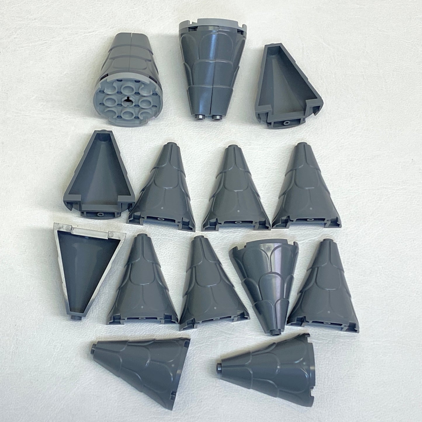 LEGO Dark Bluish Grey Cone Half 2x4x4 With Roof Tiles Fun Pack