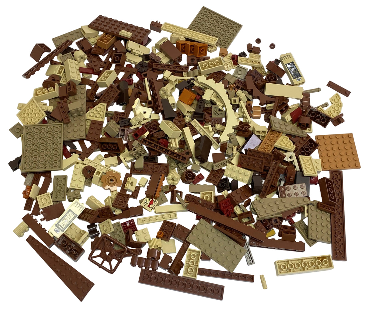LEGO Shades of Brown & Tan Fun Pack Mixed Pieces Bricks Slopes Plates and More