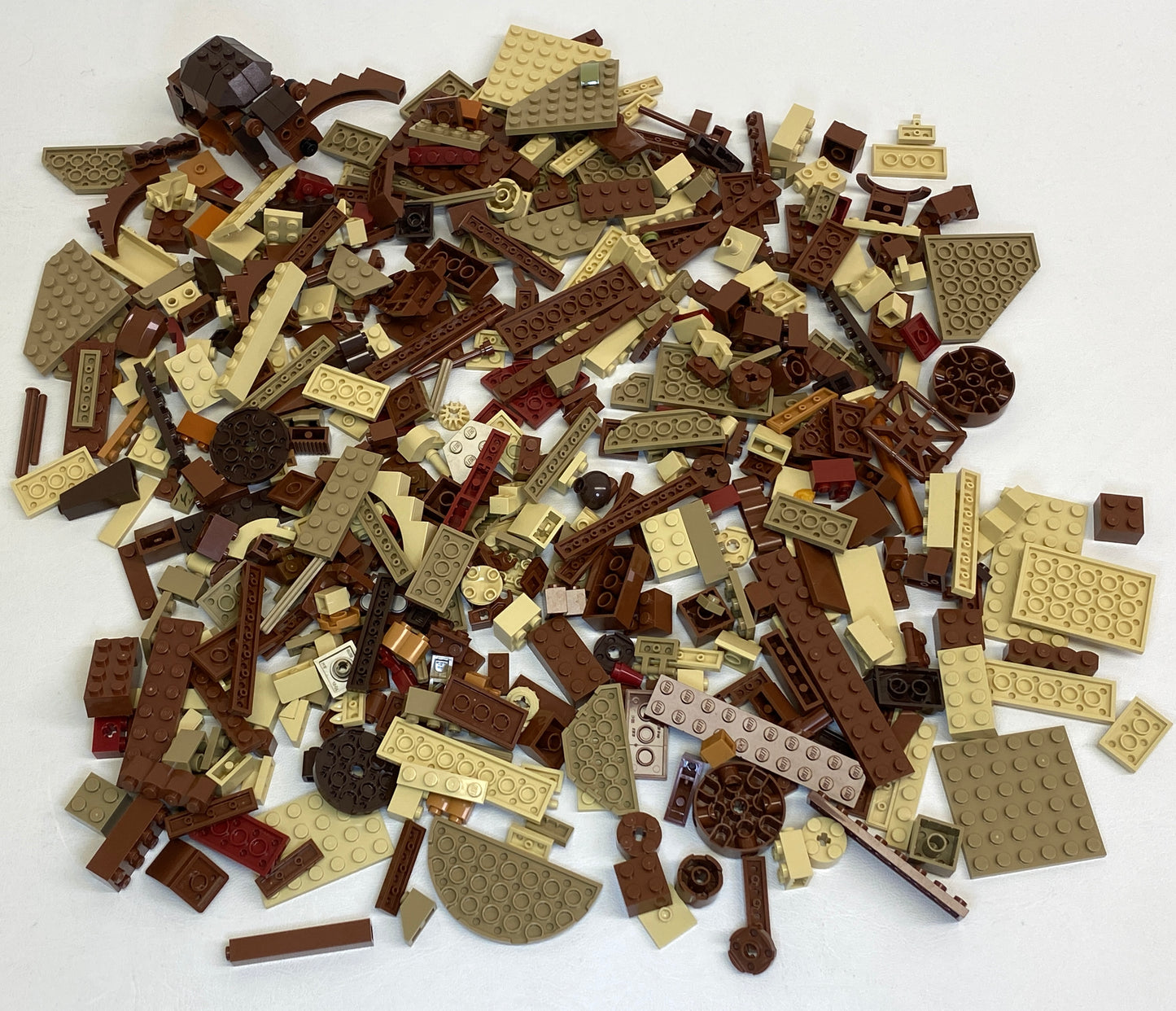 LEGO Shades of Brown & Tan Fun Pack Mixed Pieces Bricks Slopes Plates and More